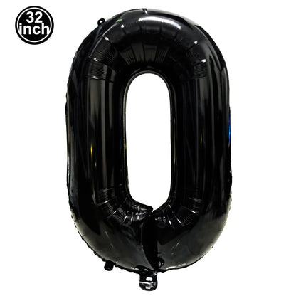 Blauer Ballon mit großen Zahlen, 32 Zoll, 0, 1, 2, 3, 4, 5, 6, 7, 8, 9, Geburtstag, Bachelorette-Luftballons, Figur, Golob-Party-Ballon-Dekoration