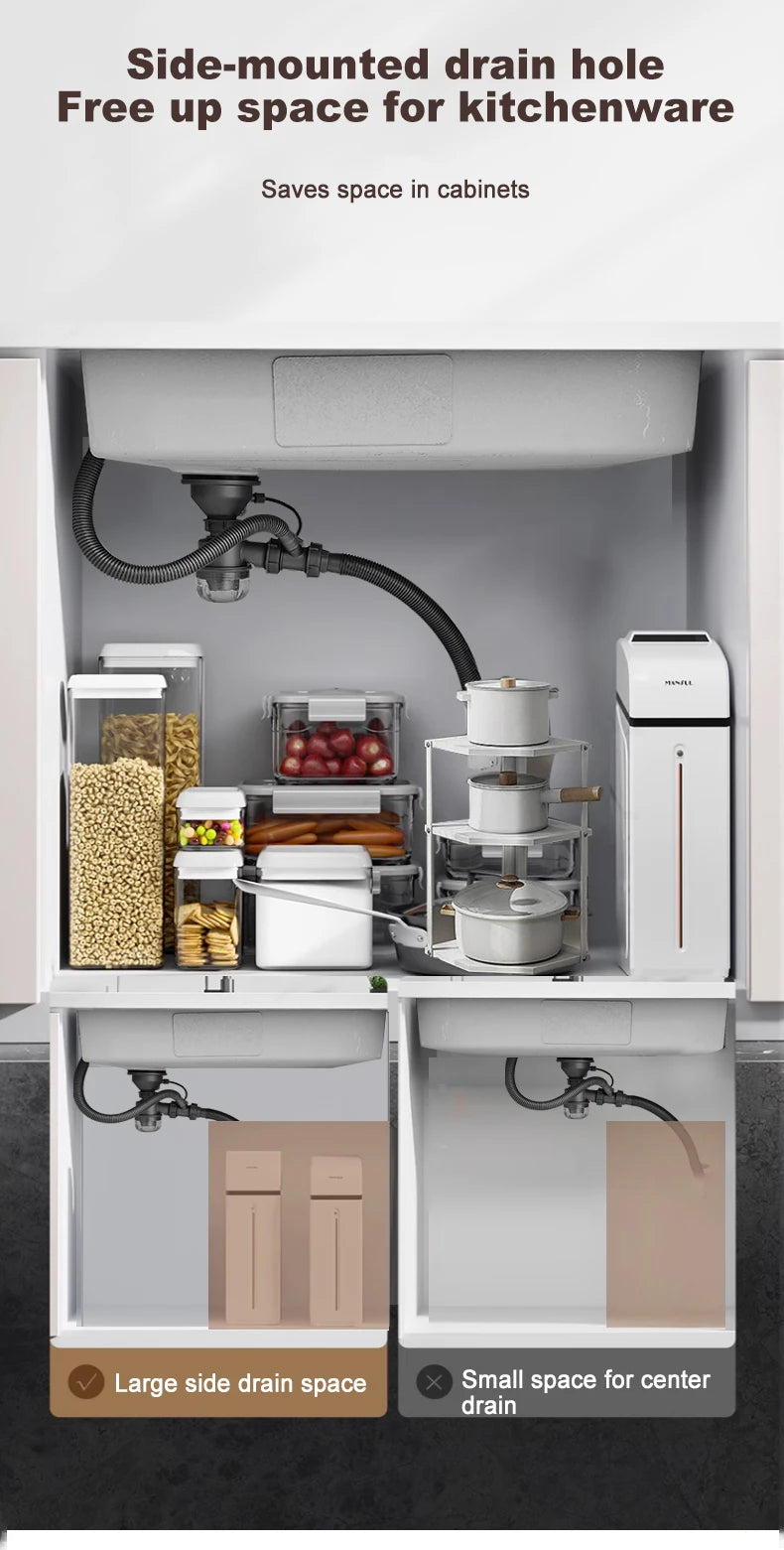 304 Stainless Steel Kitchen Sink Silver Embossed Large Single Slot Home Improvement Multifunction Wash Basin For Kitchen