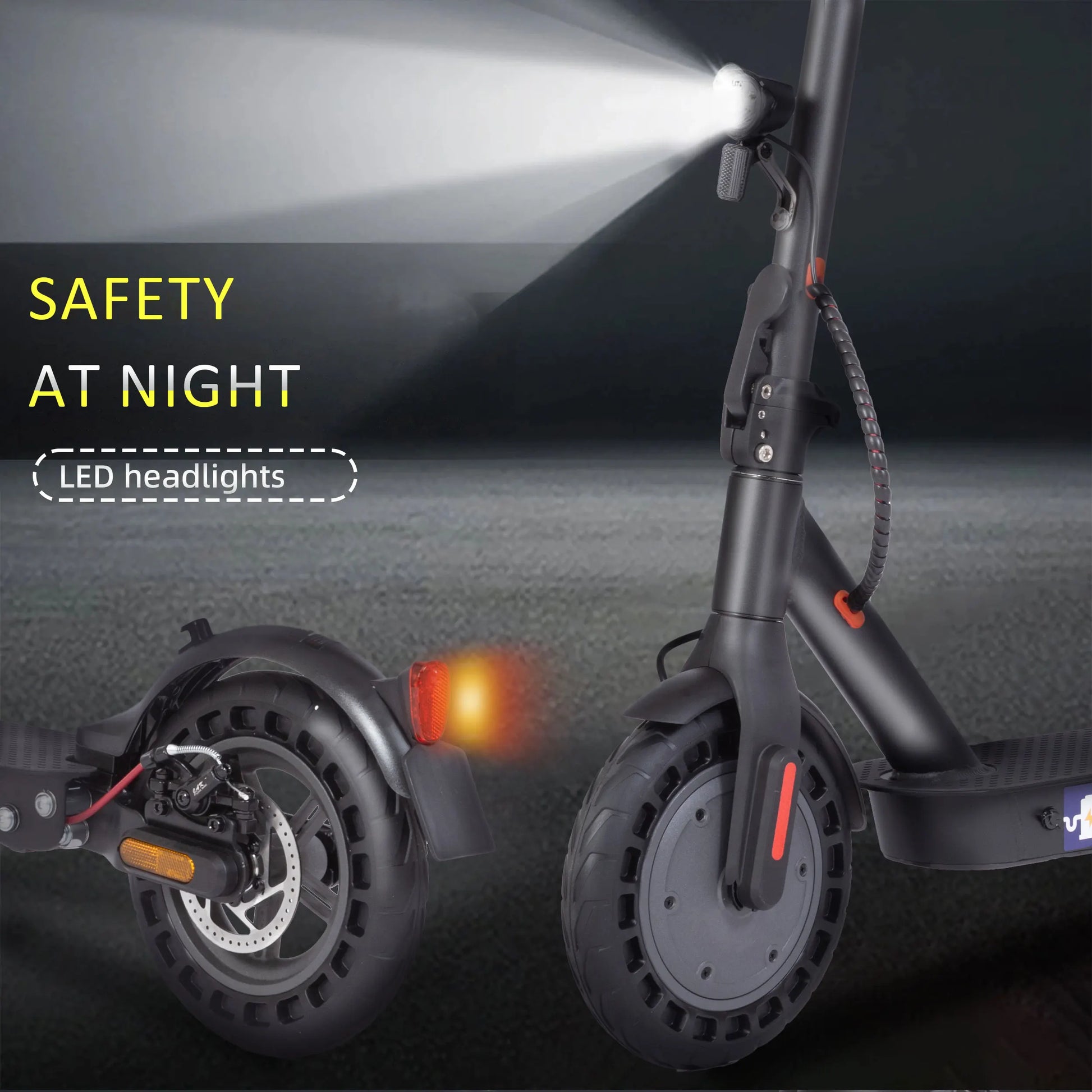 10 inch Electric Scooter 36V 10Ah 500W Escooter Adult  20-35km Range, Dual Brake, Support APP Foldable Scooter ABE 20km/h.