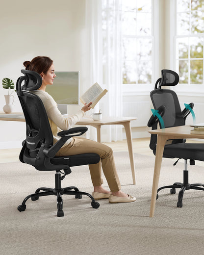 SONGMICS Bürostuhl, ergonomisch, Schreibtischstuhl, Drehstuhl mit Mesh