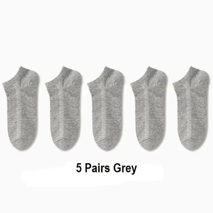 5/10 /20/30 Pairs Unisex Casual Plain Color Boat Socks Thin Breathable Comfy Anti Odor Sweat-absorbing Ankle Socks For Men Women.