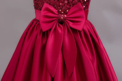 Performance Formelles Partykleid für Mädchen, Kinderkleidung, Paillettenkleider, aktive Kleider für Mädchen, Kinderkleidung, Schwarz, 3 bis 10 Jahre.