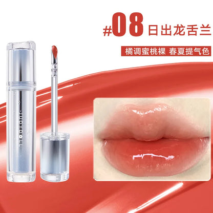 Judydoll Lip Glaze Mirror Shine Watery Lipstick Non-Stick Cup Long Lasting Moisturising Lip Tint Waterproof Makeup Cosmetics