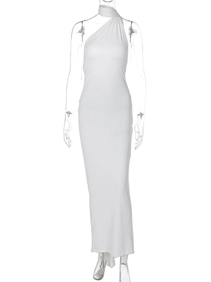 Neon Y2K Kleidung eine Schulter ärmellose rücken freie geraffte figur betonte Maxi kleider für Frauen Club Geburtstags feier Abend Abschluss ball.