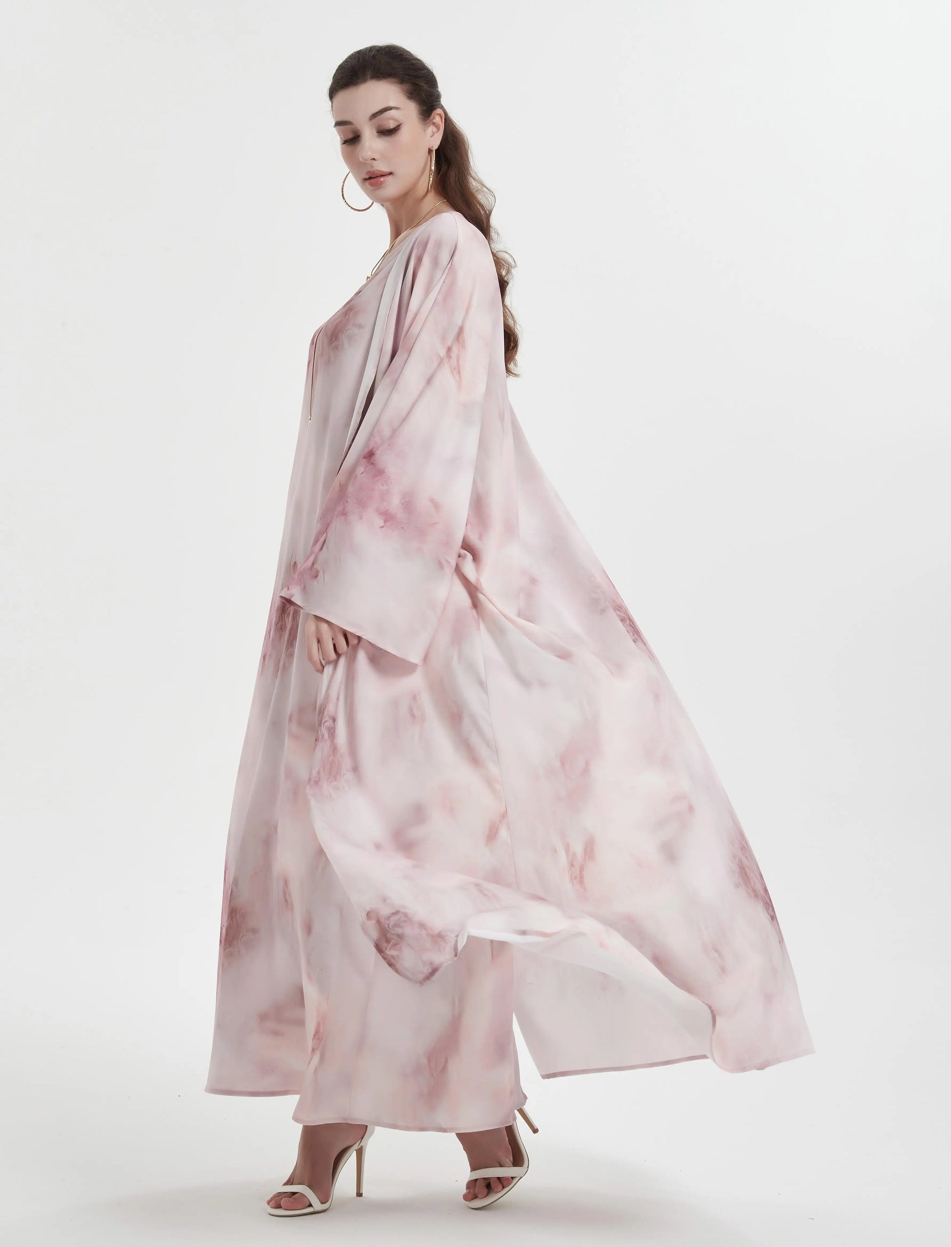 Kebaya Middle Eastern Muslim women's Abaya printed slim-fit with coat and Dress suit.