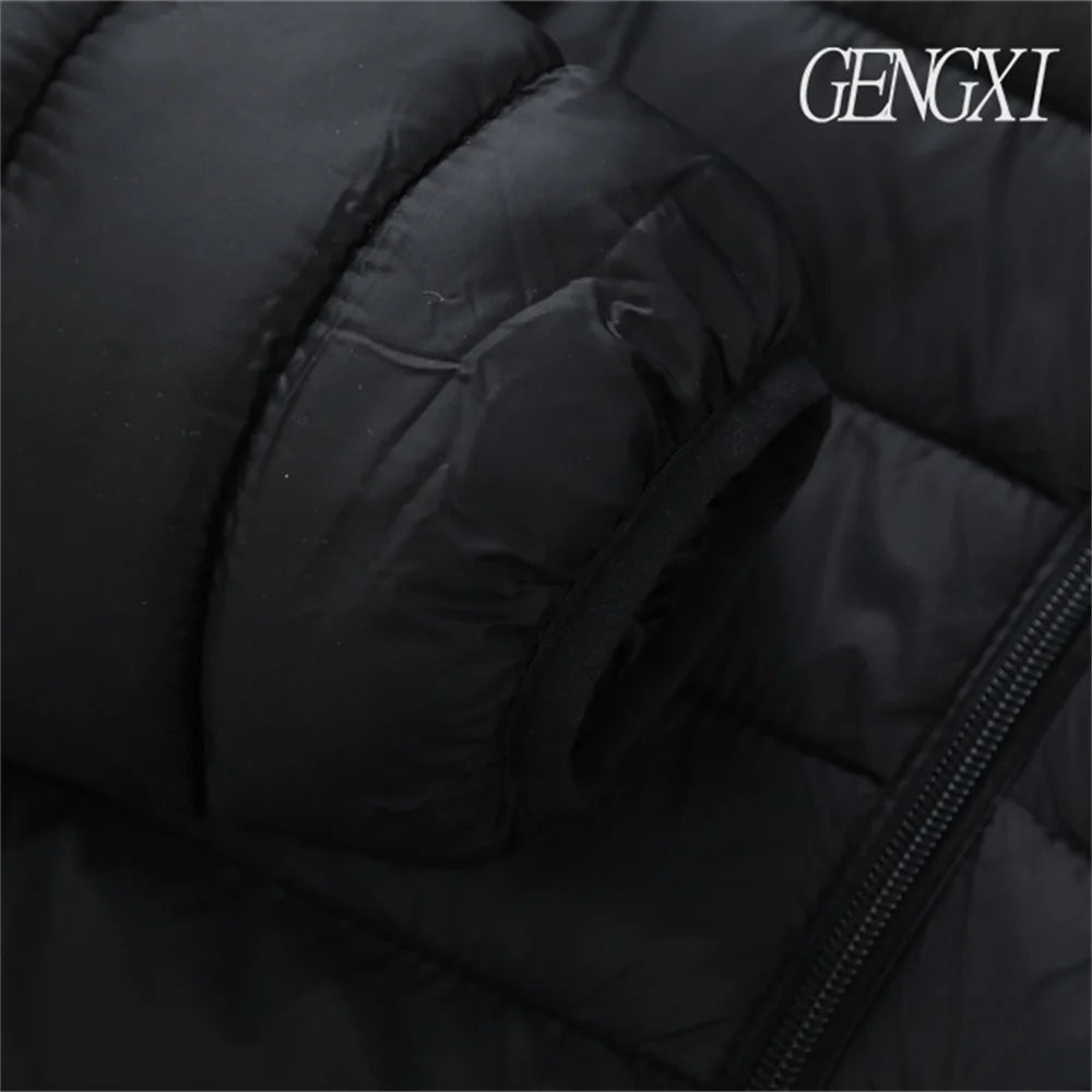 New Winter Fleece-Lined Thickened Cotton Coat Business-Casual Windproof Warm Lightweight Fashionable Hooded Jacket Sports Jacket.