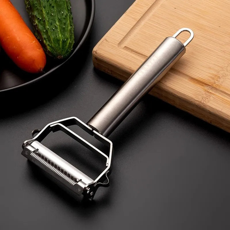 Kitchen Vegetable Peeler Stainless Steel Melon Planer Double-Head Peeler Household Multiple-Function Fruit And Vegetable Peeler.
