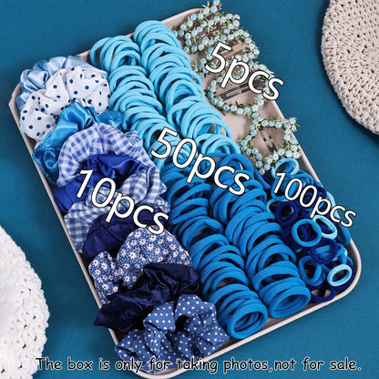 165Pcs Hair Accessories Set for Women Scrunchies Ponytail Holders Fresh Floral Hair Clips Elastic Hair Ties.