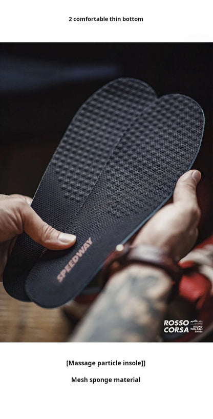 Maden Vintage Patchwork Rot Racing Sneakers Unisex Sommer Atmungsaktive Deutsche Trainer Schuhe Dünne Sohle Casual Lace-Up Sportliche Schuhe.