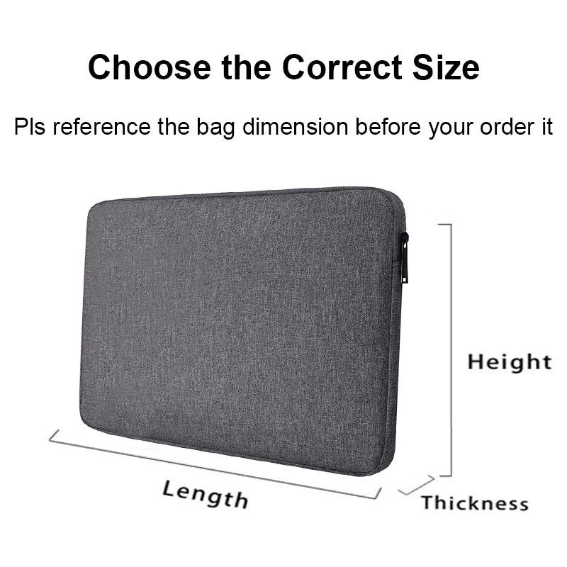 Waterproof Portable Laptop Sleeve Bag Cover 11 12 13 14 15 15.6 Inch for Macbook Huawei Xiaomi HP Dell Lenovo Laptop Sleeve.