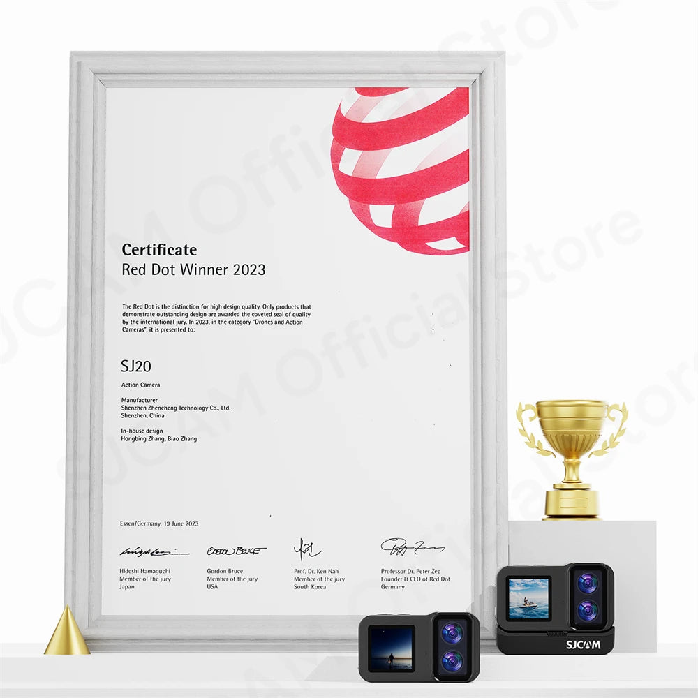 SJCAM SJ20 4K Anti-Shake Action Camera Dual Lens Waterproof 5G WiFi Touch Screen Motion Detection Multifunctional Sports Cam