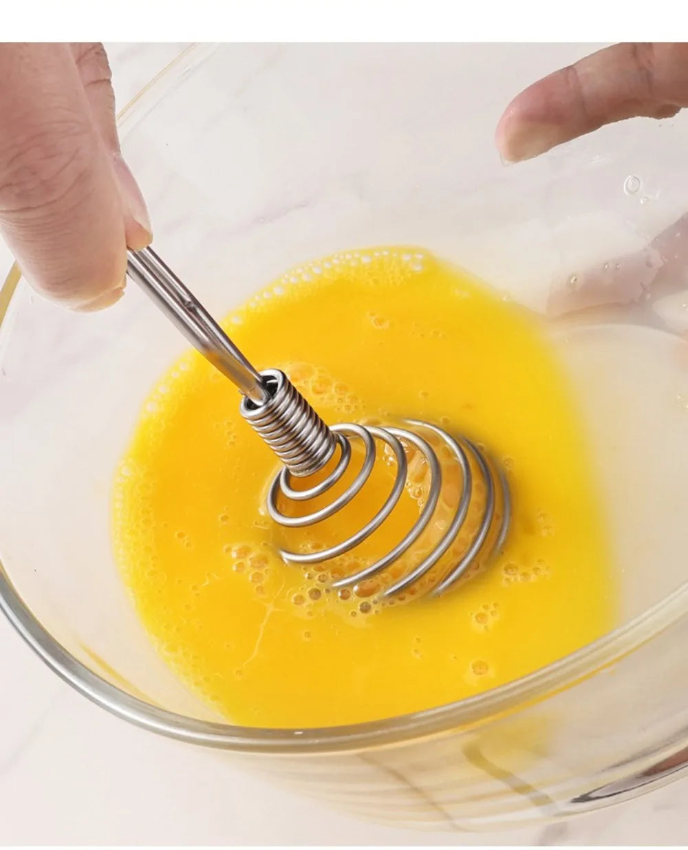 New Stainless Steel Manual Press Type Egg Beater Creative Honey Spoon Mixer Milk Jam Stirring Spoon Kitchen Baking Cooking Tools.