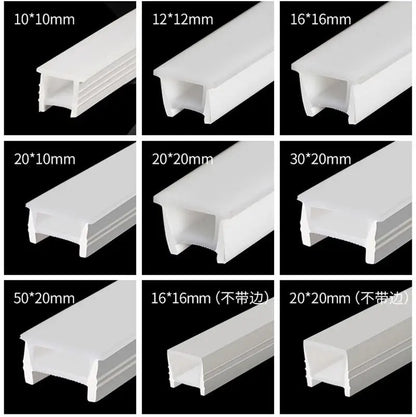 Flexible Embedded LED Neon Tube Silica Gel Covering Silicone Diffuse Channel DIY Outdoor Waterproof Strip Light WS2812B WS281.