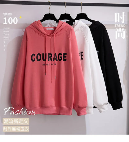 175 kg Plus Size Damen Büste 170 Frühling Herbst Lose Brief Kapuzenpullover Sweatshirt Schwarz Rot Weiß 4XL 5XL 6XL 7XL 8XL 9XL.