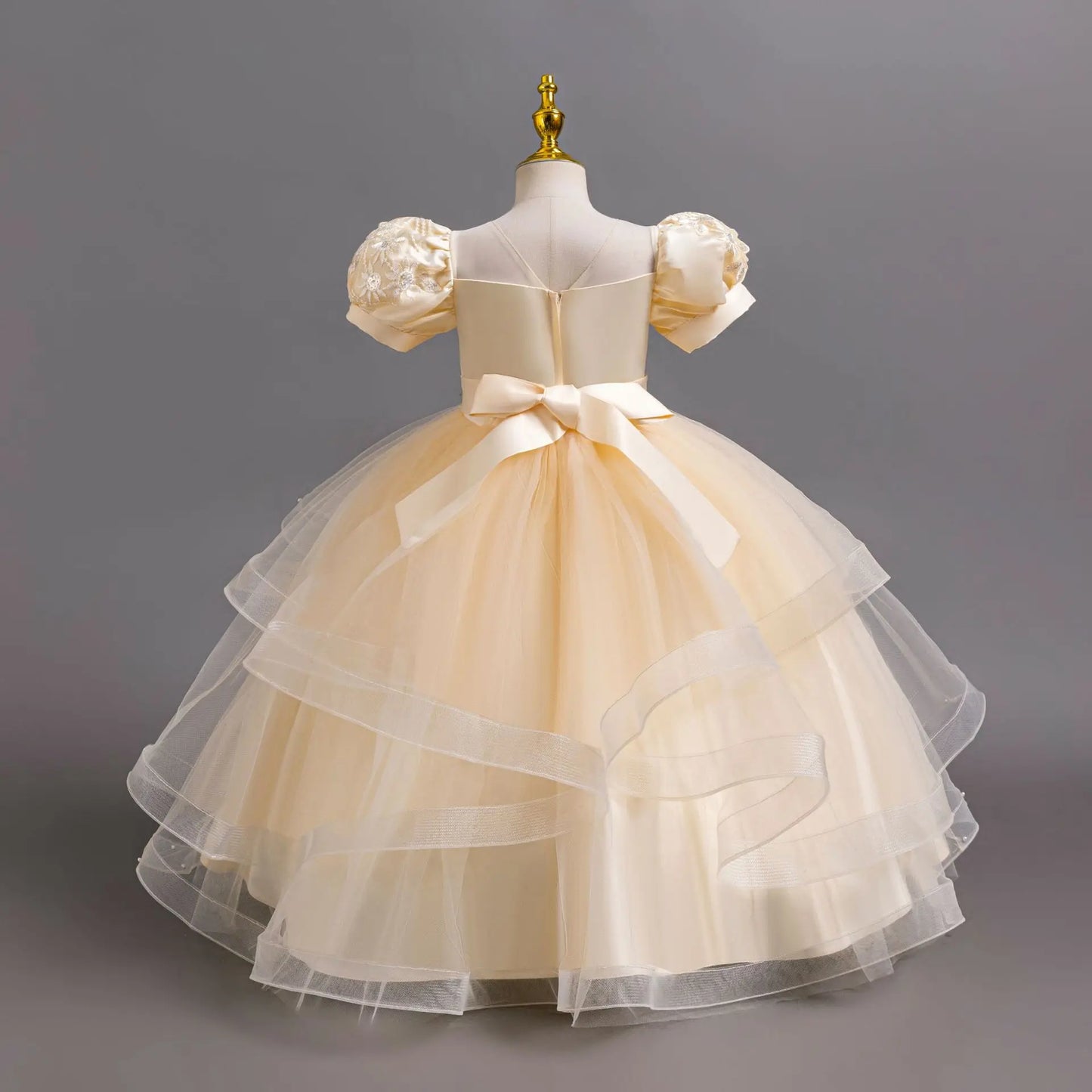 Neues Blumenmädchen-Hochzeitskleid Mädchen-Partykleider, elegantes Mädchen-Walking-Show-Abendkleid für 4–12 Jahre alte Kinderkleidung.