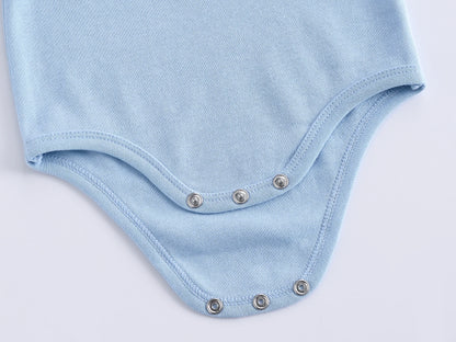 Kavkas 3-teiliger Baby-Body für Jungen und Mädchen, 0–12 Monate, kurzärmelig, Sommer-Baumwollkleidung, Cartoon-Druck, Säuglingskleidung.