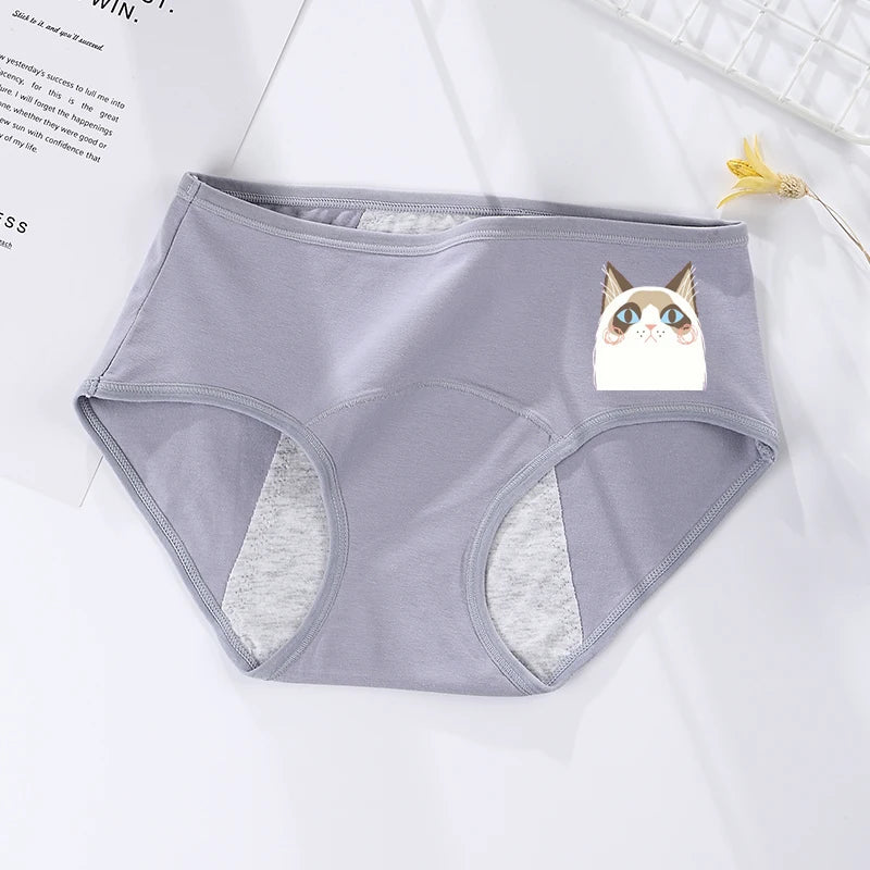 Women's menstrual briefs large flow postpartum water absorption leakproof briefs women's pure cotton menstrual briefs lingerie