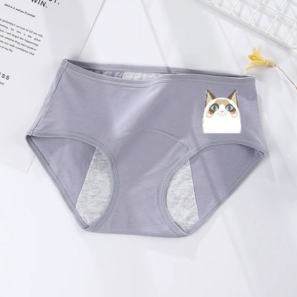 Women's menstrual briefs large flow postpartum water absorption leakproof briefs women's pure cotton menstrual briefs lingerie