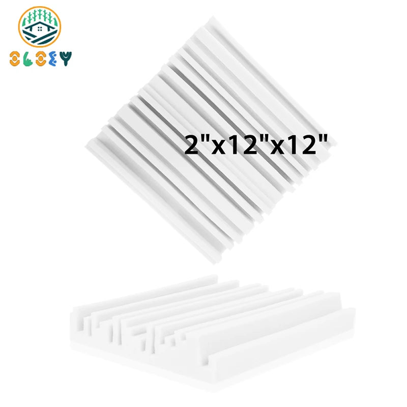 Sound Absorbing Equipment 6/12/24 Pcs, Home Music Noise Isolation Wall Panel, Broadband Acoustic Panels Soundproof Foam Padding