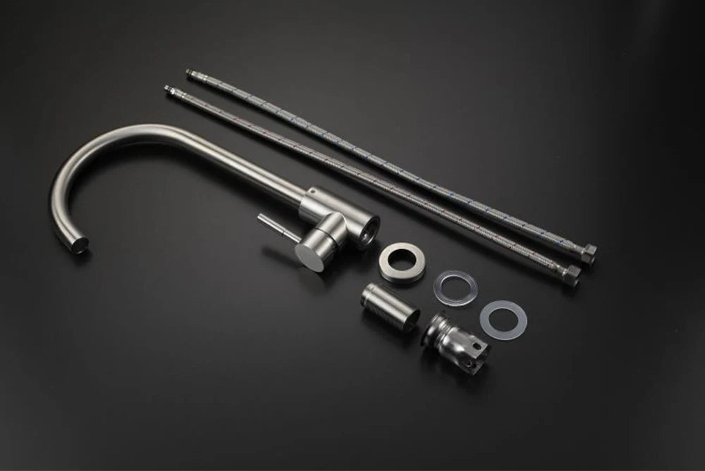 Black Kitchen Faucet Stainless Steel Kitchen Mixer Single Handle Single Hole Kitchen Faucet Brushed Nickle Mixer Sink Tap