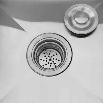 Kitchen Sink with Base Cabinet, Stainless Steel Sink 80 cm Wide with Trim, Freestanding Sink with Tap, Drain Hose, Kitchen Sink