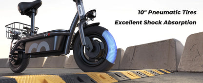 ISCOOTER F3 Electric scooter 1000W motor 48V13AH battery foldable electric scooter, adult electric scooter with seat 45 km/h.