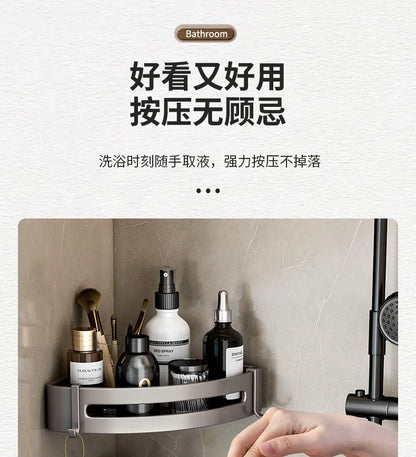 Dreieckiges Wandregal für Badezimmer oder Toilettenbereich. Rechteckiger zusätzlicher Balkon-Aufbewahrungsraum für kleine Badezimmer