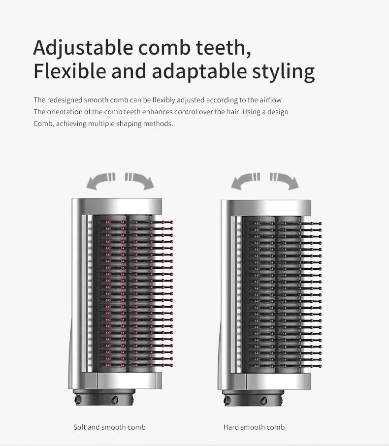 6IN1 Multi Hair Styler, 1300W High Power, Combines Drying, Straightening and Curling Functions, Suitable for Home and Salon Use