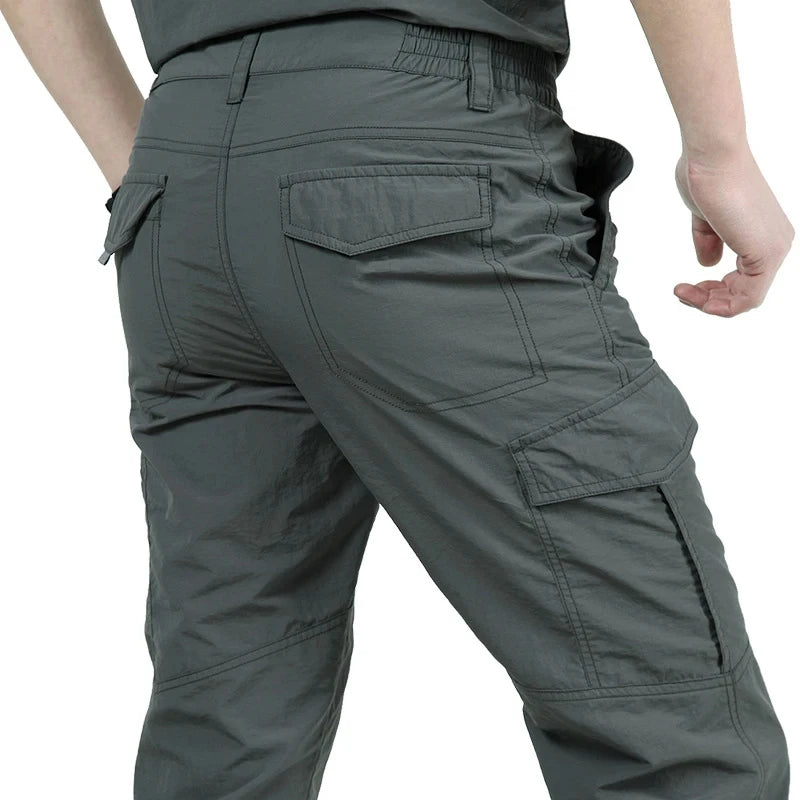 Men's Summer Tactical Cargo Pants Lightweight Casual Waterproof Trousers Casual Pants Wear-resisting Multi-pocket Outdoor Hiking.