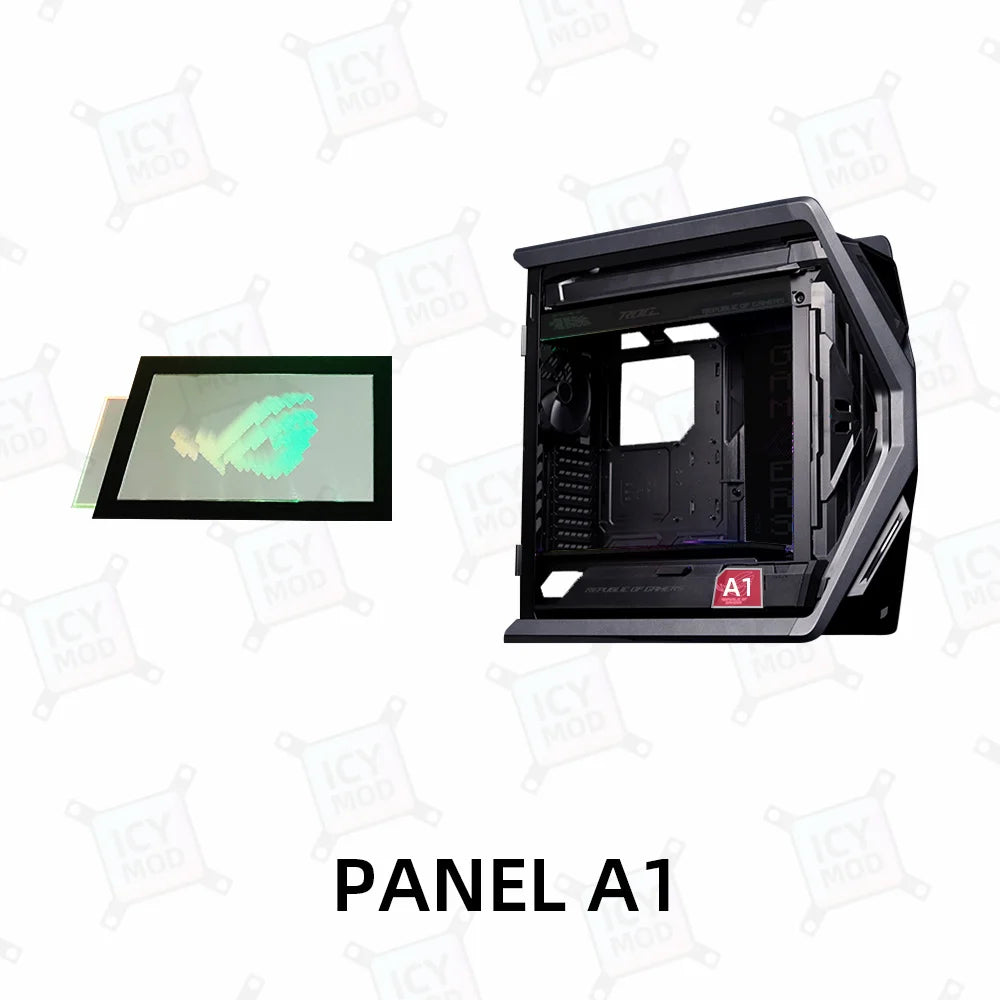 ASUS GR701 Laser Engraving Case Panel ARGB Lighting Plate ROG Strix Helios PC MOD Decorative Light Plate.