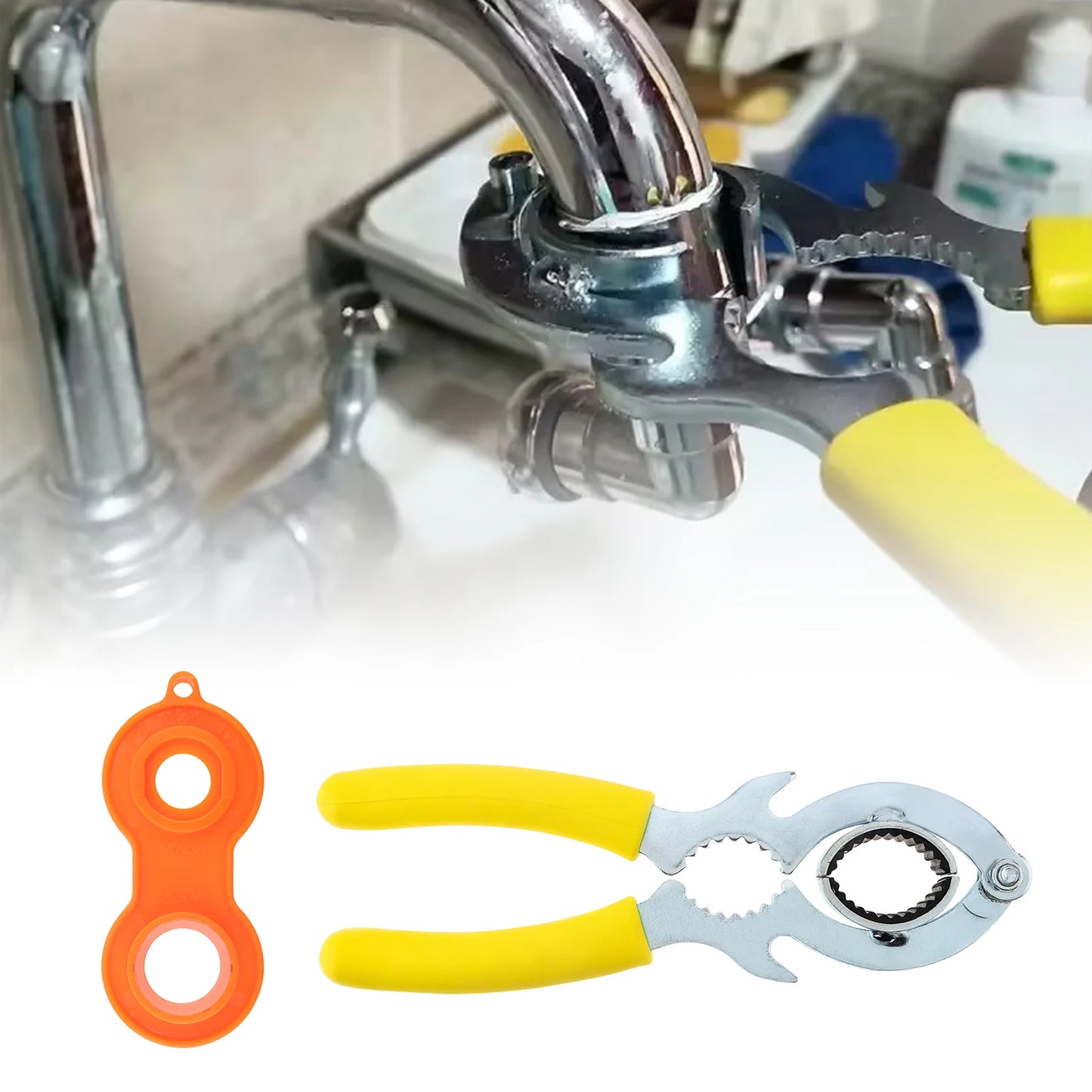 2pcs Faucet Bubbler Wrench for Kitchen Sink Bathroom Wash Basin Faucet Aerator Removal Repair Spanner Disassembly Cleaning Tool