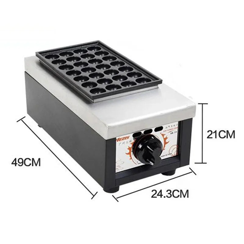 Commercial 28 Holes Takoyaki Maker Machine Electric or Gas Non-stick Waffle Balls Baker 40MM Round Fish Ball Making Machine