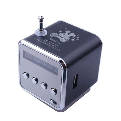 TD-V26 Speaker Mini FM Radio Receiver MP3 Music Player LCD soundbar Micro SD TF Music Stereo Loudspeaker for Laptop.