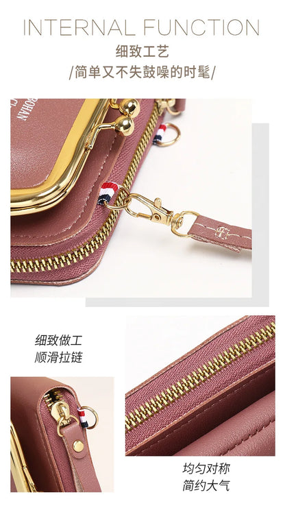 Fashion Ladies Small Crossbody Messenger Bags Women Shoulder Bag Wallet Mini PU Leather Card Holder Female Purse.