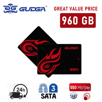 GUDGA 2.5 Inch SATA III SSD Solid State Drive Hard Disk Drive 960GB Internal Solid Hard Drives For Laptop Desktop Computer.