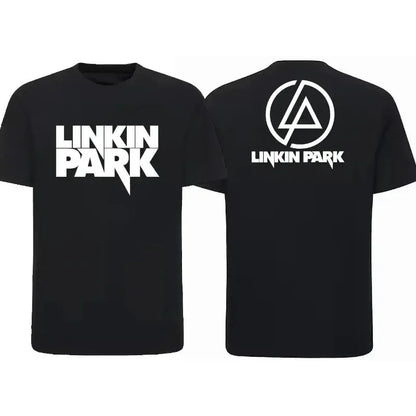 2024 Men's Pure Cotton T-shirt Linkin Subverts The End Flag Evolutionary Theory Park 1080p Printed Women's Black Nostalgic Tee.