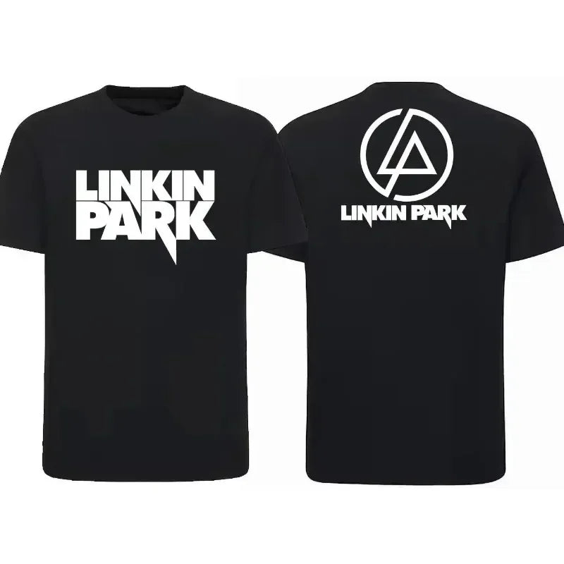 2024 Men's Pure Cotton T-shirt Linkin Subverts The End Flag Evolutionary Theory Park 1080p Printed Women's Black Nostalgic Tee.