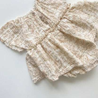 2024 neue Sommer Kleinkind Baby Body suits ärmellose Baumwolle Druck Neugeborenen Baby Overall 0-24m Kinder kleidung.