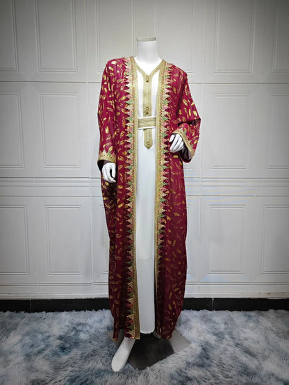 Eid Kimono Jalabiya Muslim Set Women Abaya Dubai Kaftan Morocco Caftan Kebaya Ramadan Dress Djellaba Islam Clothing Ramadan Robe