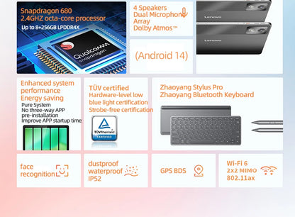 Lenovo K11/plus TB352FC Global Firmware Tablet Global Version 6G+128G WIFI Version Tablet 8600mAh 11.5'' 90Hz 400nits Tablet.