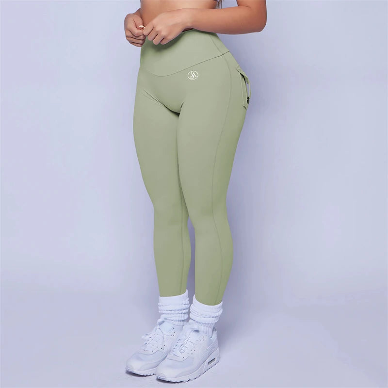 2025 Allure The Band Gym Leggings Women High Waist Tights Pants Peach Hip with Pockets Women Workout Gym Leggings ATB Yoga Pants