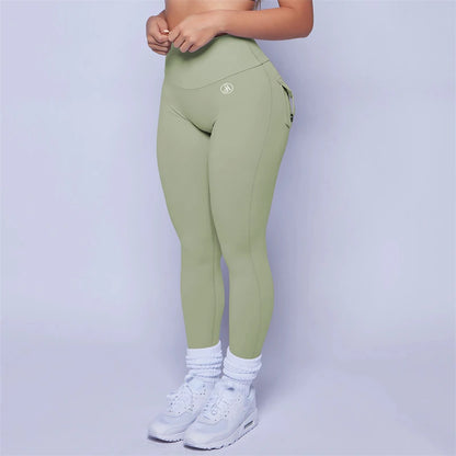 2025 Allure The Band Gym Leggings Women High Waist Tights Pants Peach Hip with Pockets Women Workout Gym Leggings ATB Yoga Pants