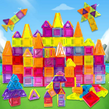 Magnetic Building Blocks Construction Sets Mini Size DIY Montessori Sensory Educational Magnets Toys For Boys Girls Kids Gift.