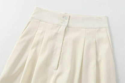 TFMLN Fashion Women's Trouser Suits Sleeveless V-Neck Top With Belt Straight Pants Sets 2025 Spring Summer Commuter 2 Piece Set