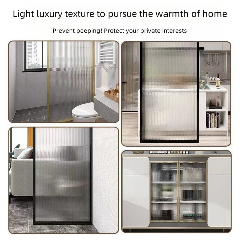 Changhong Glass Sticker Frosted Window Light-Transmitting Opaque Bathroom Kitchen Door Bathroom Anti-Light and Anti-Peeping Film Wavy Glass Film.