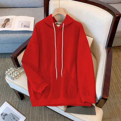 Plus Size Damen-Büste, 160 Herbst-Winter-Kapuzen-Sweatshirt, neun Farben, lockeres Langarm-Top, Lare-Größe 6XL, 7XL, 8XL, 9XL, 150 kg.