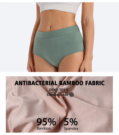 Menstruation Panties High Waist Abundant Flow Menstrual Panties Woman Absorbent Period Underwear Incontinence Briefs Ladies