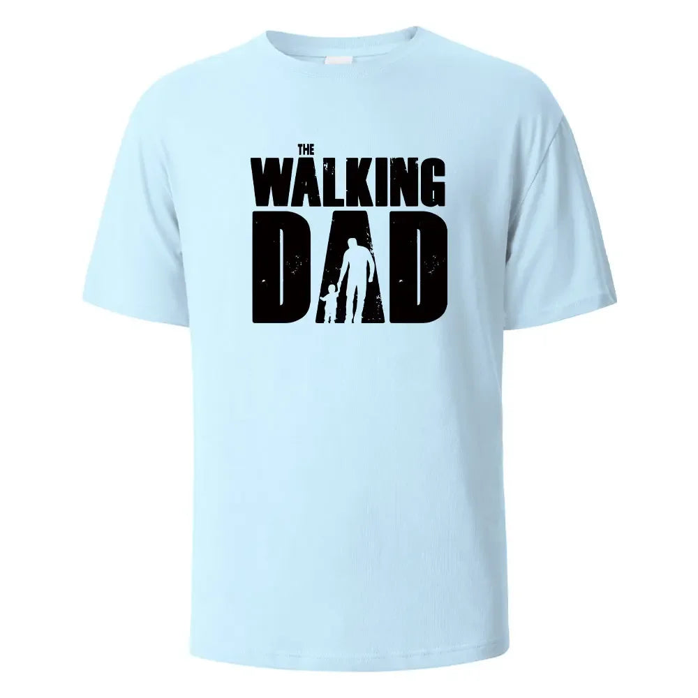 The Walking Dad Funny Street Printed T-Shirts Men Fashion Summer Tshirt Loose Oversized Cotton Short Sleeves Casual Hip Hop Tees.