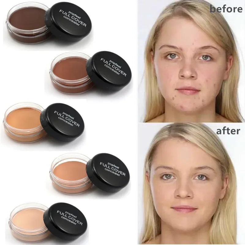 Hide Blemish Face Eye Lip Cream Concealer Makeup Foundation Professional Full Cover Contour Base Make Up Concealer Cream hot.