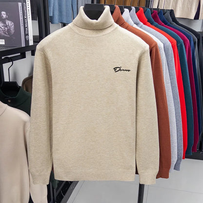 Men's Original High-End Pullover Sweater with Logo Embroidery Warm Ball-Proof Korean Style Suitable Autumn Winter Casual Men's.